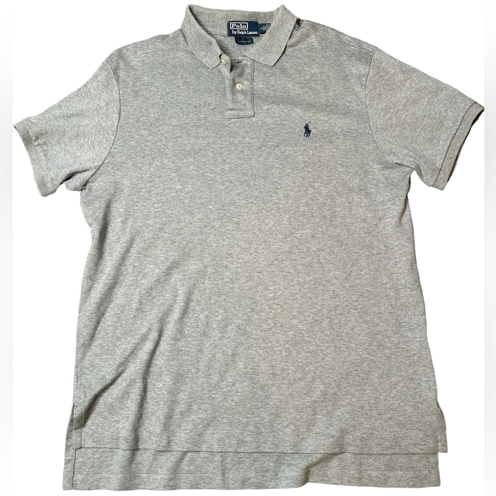 RALPH LAUREN POLO SHIRT Gray sz L